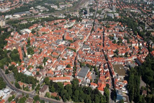 Luftbild der Göttinger Innenstadt